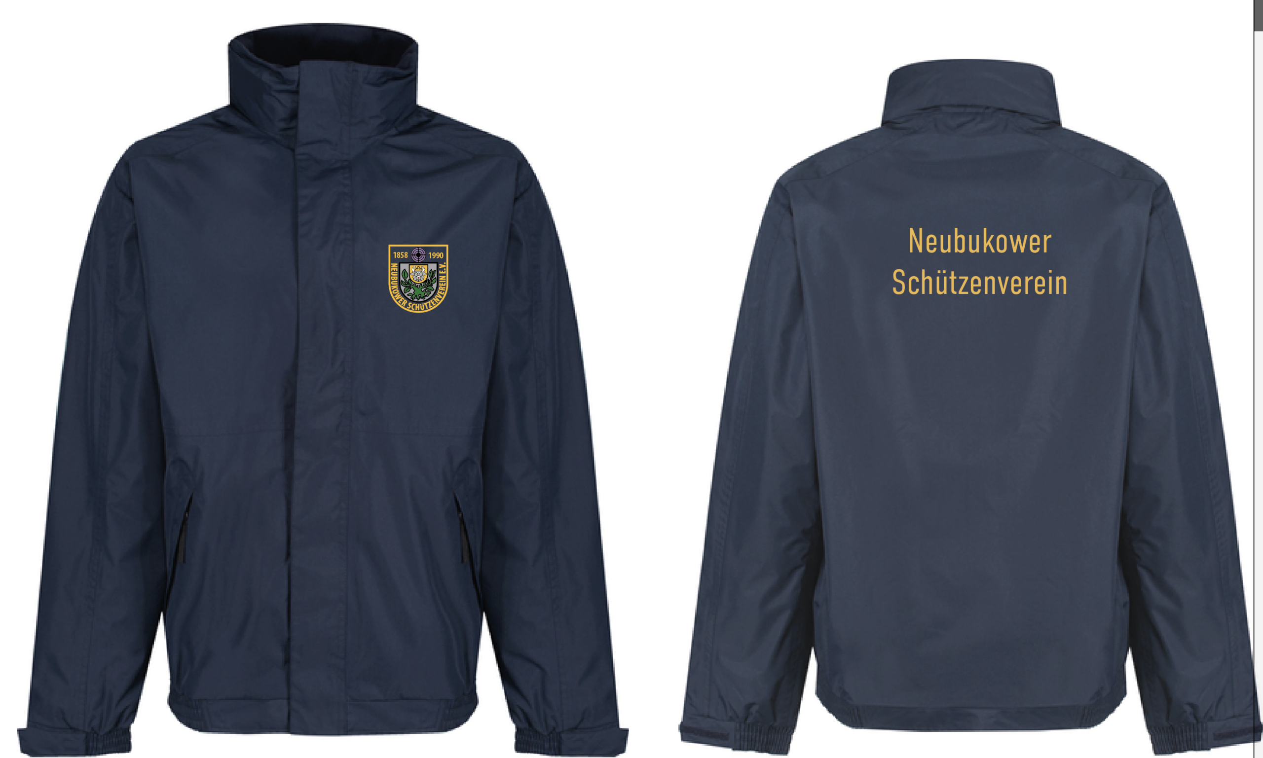 Dover Jacke mit Aufdruck Regenjacke Neubukower SV "Dover" – Bild 1